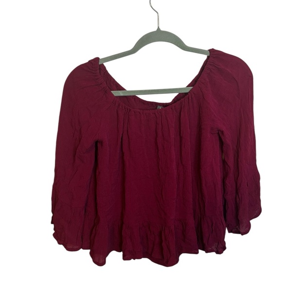 Nwt Highline Collective Red Off The Shoulder Ruffle Blouse - Picture 1 of 5